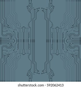 Vector flat circuit board illustration. Vector background