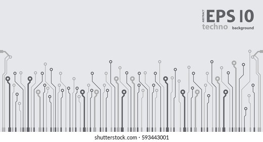 Vector flat circuit board illustration. Vector background