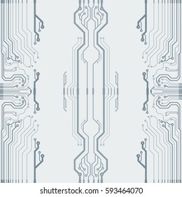 Vector flat circuit board illustration. Vector background