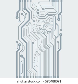Vector flat circuit board illustration. Vector microchip background