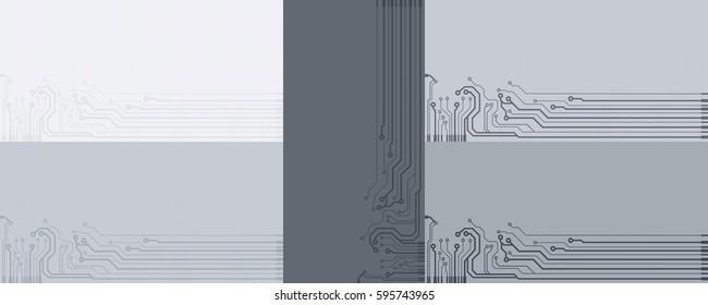 Vector flat circuit board illustration