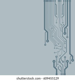 Vector flat circuit board illustration. Vector microchip background