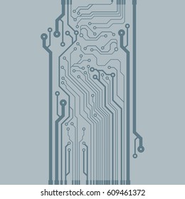 Vector flat circuit board illustration. Vector microchip background