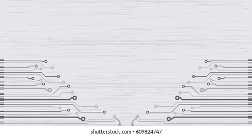 Vector flat circuit board illustration. Vector microchip background