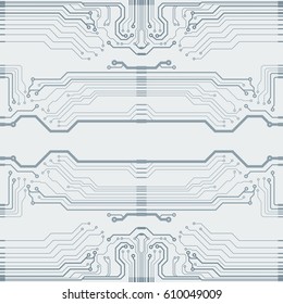 Vector flat circuit board illustration. Vector microchip background