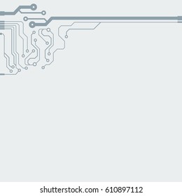 Vector flat circuit board illustration. Vector microchip background