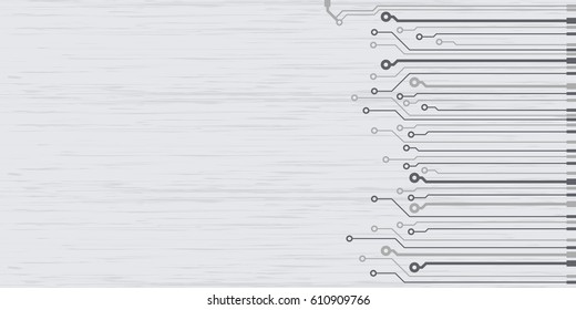 Vector flat circuit board illustration. Vector microchip background