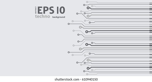 Vector flat circuit board illustration. Vector microchip background