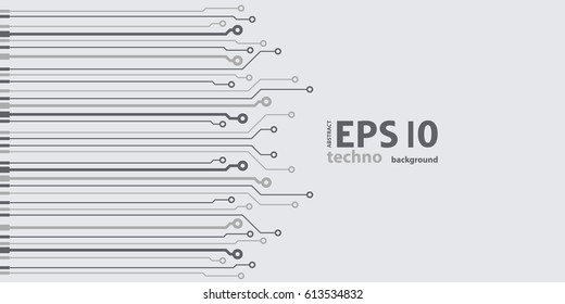 Vector flat circuit board illustration. Vector microchip background