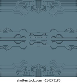 Vector flat circuit board illustration