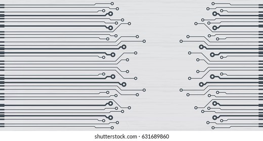 Vector flat circuit board illustration. Vector microchip background