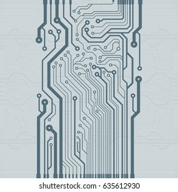 Vector Flat Circuit Board Illustration Vector Stock Vector (Royalty ...