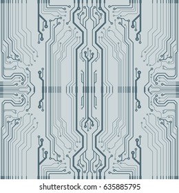 Vector flat circuit board illustration. Vector microchip background