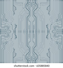 Vector flat circuit board illustration. Vector microchip background