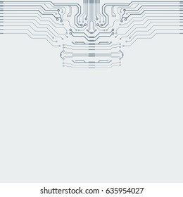 Vector flat circuit board illustration