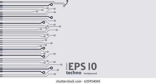Vector flat circuit board illustration
