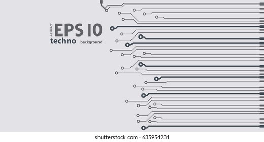 Vector flat circuit board illustration