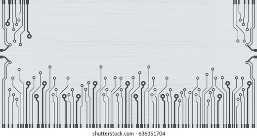 Vector flat circuit board illustration