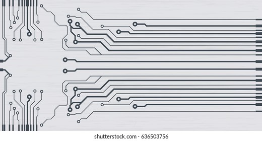Vector flat circuit board illustration