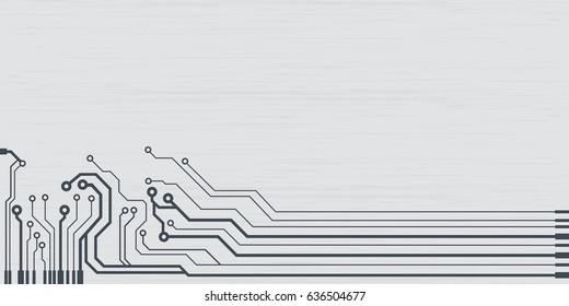 Vector flat circuit board illustration