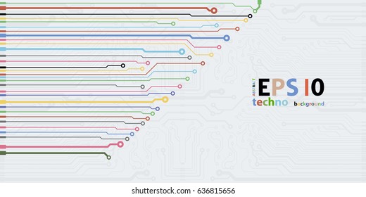 Vector flat circuit board illustration