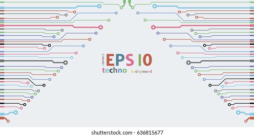 Vector flat circuit board illustration