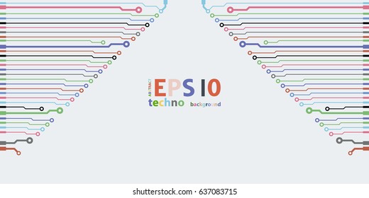 Vector flat circuit board illustration