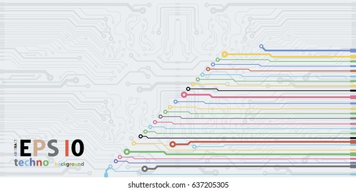 Vector flat circuit board illustration