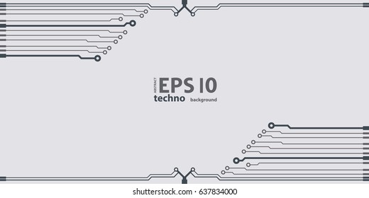 Vector flat circuit board illustration