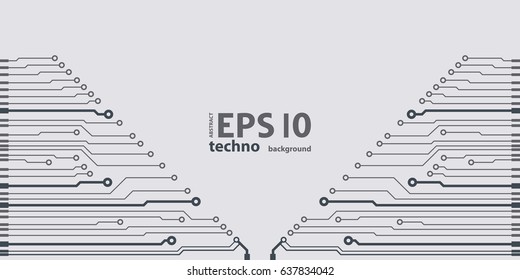 Vector flat circuit board illustration