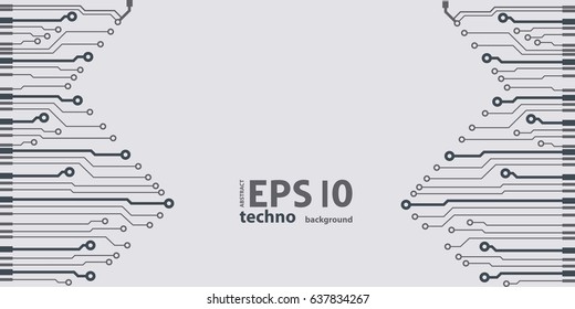 Vector flat circuit board illustration