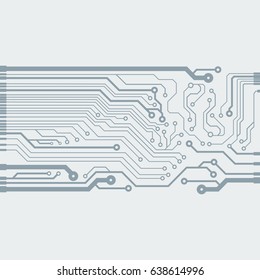 Vector flat circuit board illustration