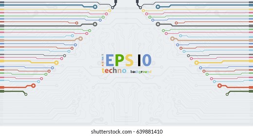 Vector flat circuit board illustration