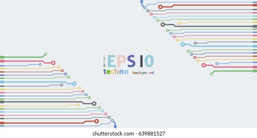 Vector flat circuit board illustration