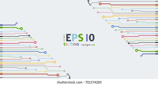Vector flat circuit board illustration