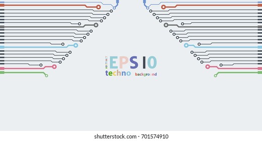 Vector flat circuit board illustration