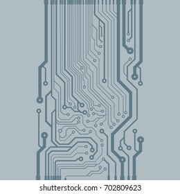 Vector flat circuit board illustration. Vector microchip background