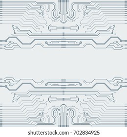 Vector flat circuit board illustration. Vector microchip background