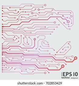Vector flat circuit board illustration