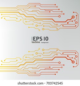 Vector flat circuit board illustration