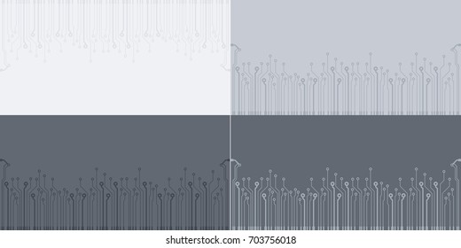 Vector flat circuit board illustration