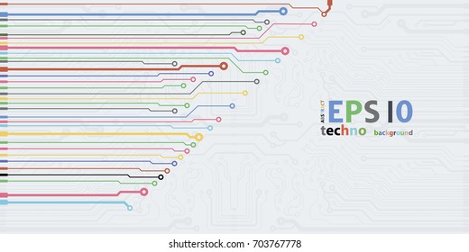 Vector flat circuit board illustration