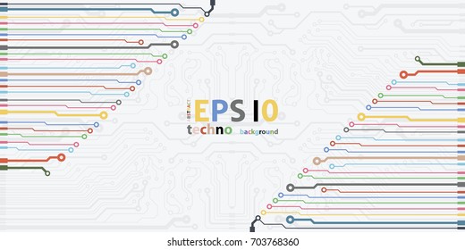 Vector flat circuit board illustration