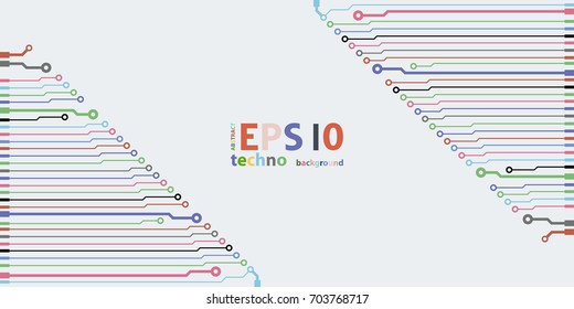 Vector flat circuit board illustration