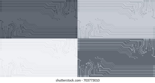Vector flat circuit board illustration