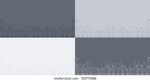 Vector flat circuit board illustration