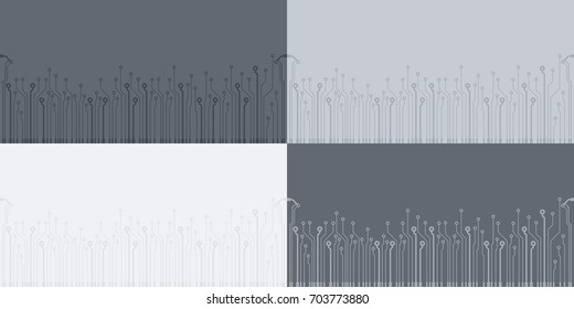 Vector flat circuit board illustration