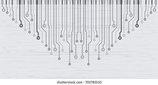 Vector flat circuit board illustration