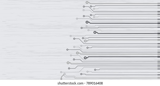 Vector flat circuit board illustration. Vector microchip background