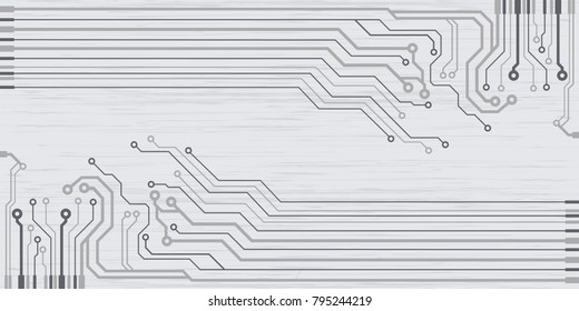 Vector flat circuit board illustration. Vector microchip background